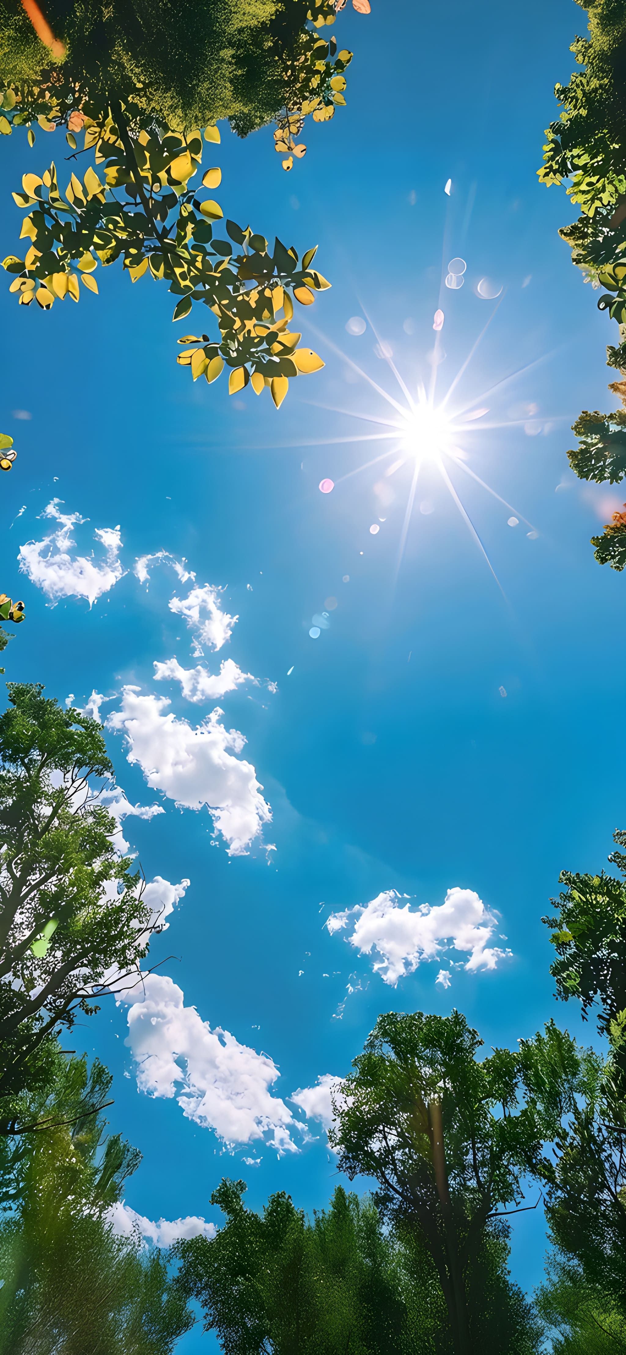 Sky Trees 4k Wallpaper