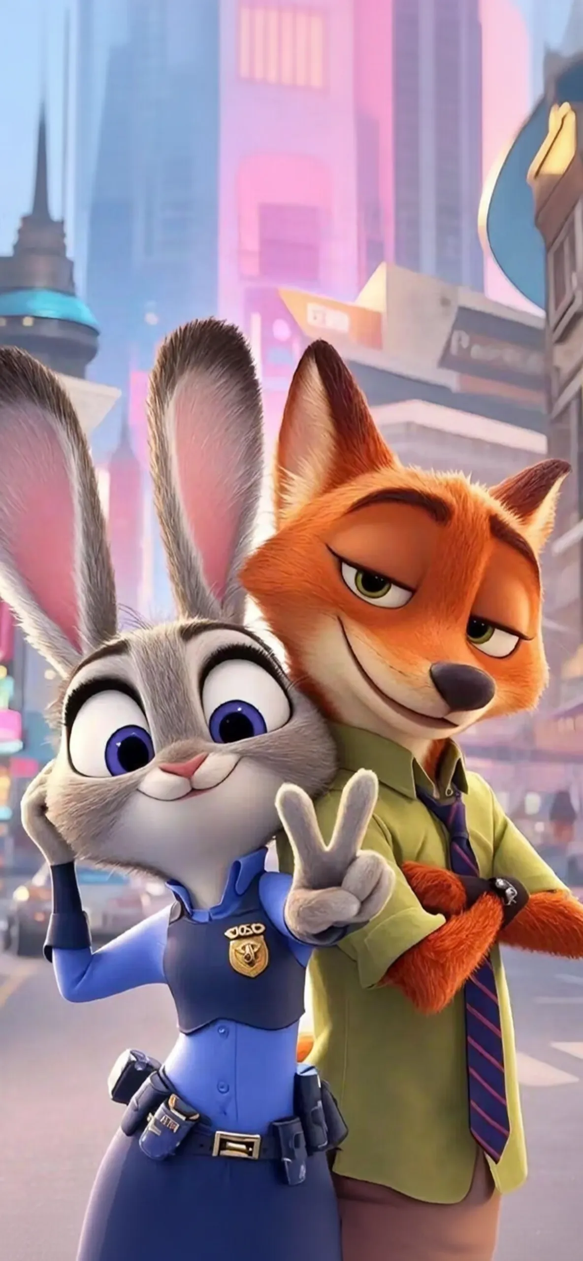 Watery Reflection Judy And Nick Zootopia Pond Scene Depth